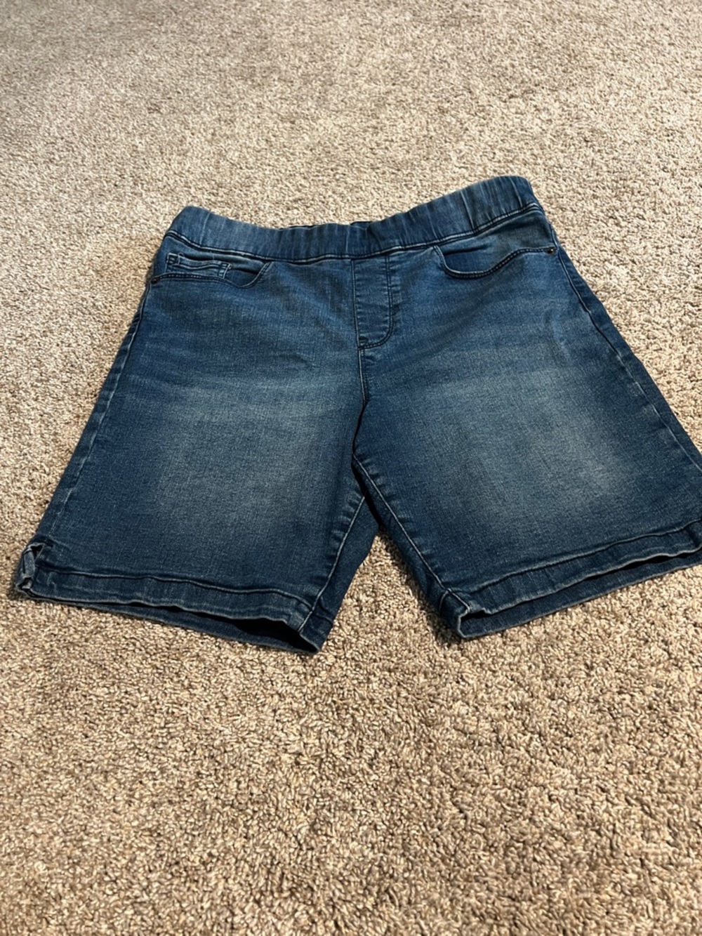 Women’s Denim Shorts - Dark Blue Stretch Jean Shorts